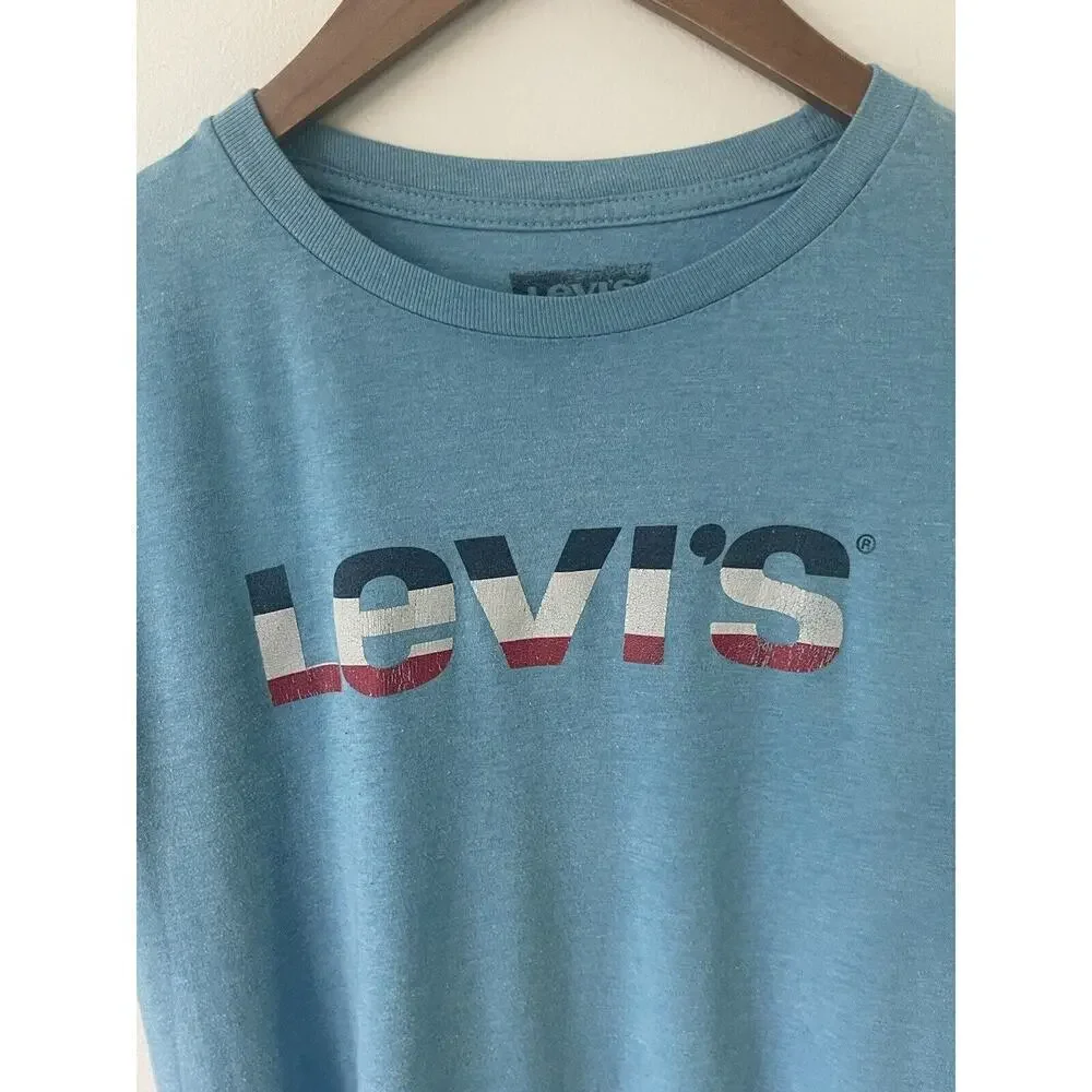 Levi Strauss & Co T-Shirt Adult Unisex Small Blue Short Sleeve Crew Neck LEVI’S